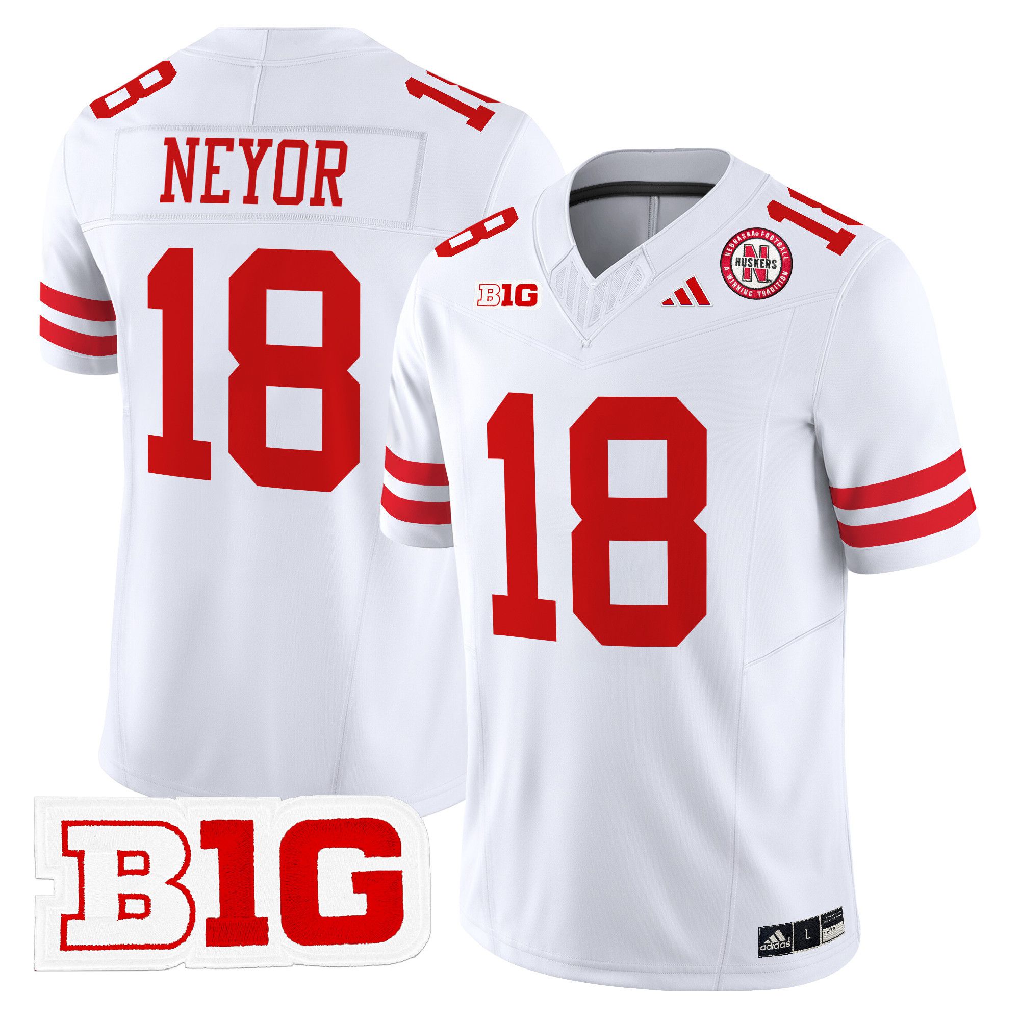 Men Nebraska Cornhuskers #18 Neyor White 2024 Vapor Limited NCAA Jersey